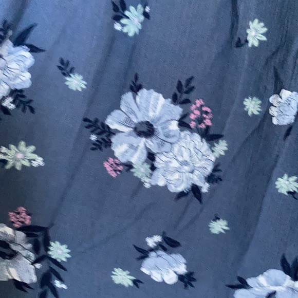 So off the shoulder smocked top floral print long dress XS or 2X jr - Picture 13 of 16